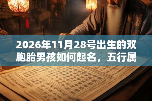 2026年11月28号出生的双胞胎男孩如何起名，五行属什么