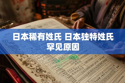 日本稀有姓氏 日本独特姓氏罕见原因