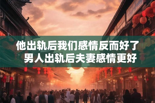 他出轨后我们感情反而好了  男人出轨后夫妻感情更好