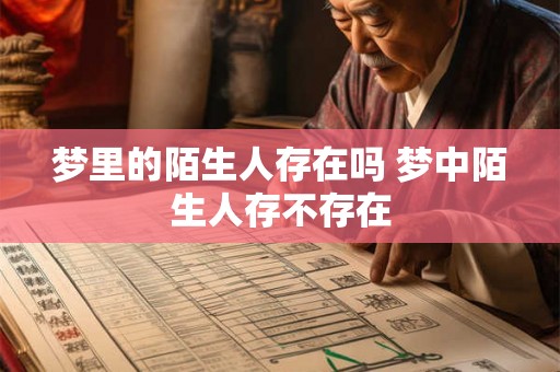 梦里的陌生人存在吗 梦中陌生人存不存在