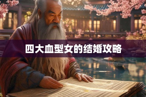 四大血型女的结婚攻略