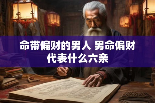 命带偏财的男人 男命偏财代表什么六亲