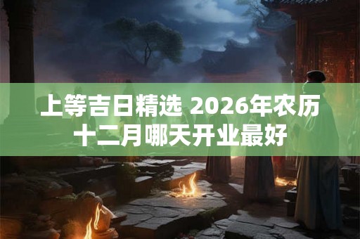 上等吉日精选 2026年农历十二月哪天开业最好 上等吉日精选 2026年农历十二月哪天开业最好