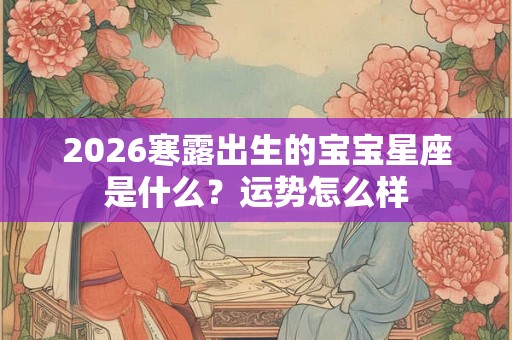 2026寒露出生的宝宝星座是什么？运势怎么样
