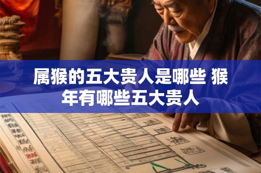 属猴的五大贵人是哪些 猴年有哪些五大贵人