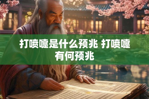 打喷嚏是什么预兆 打喷嚏有何预兆 打喷嚏是什么预兆 打喷嚏有何预兆