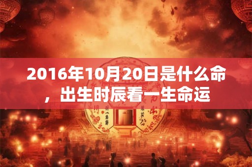 2016年10月20日是什么命,出生时辰看一生命运 2016年10月20日是什么命,出生时辰看一生命运