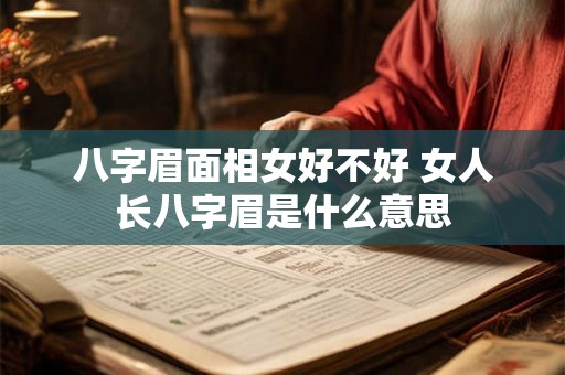 八字眉面相女好不好 女人长八字眉是什么意思
