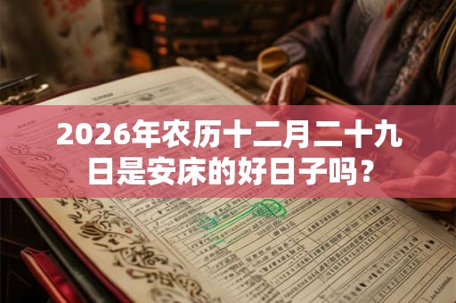 2026年农历十二月二十九日是安床的好日子吗？