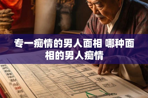 专一痴情的男人面相 哪种面相的男人痴情