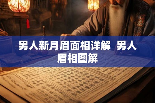 男人新月眉面相详解  男人眉相图解