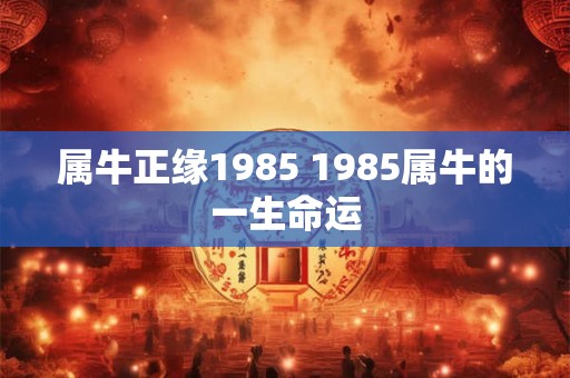 属牛正缘1985 1985属牛的一生命运