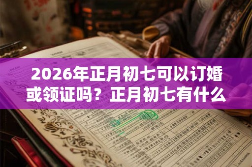 2026年正月初七可以订婚或领证吗？正月初七有什么禁忌？