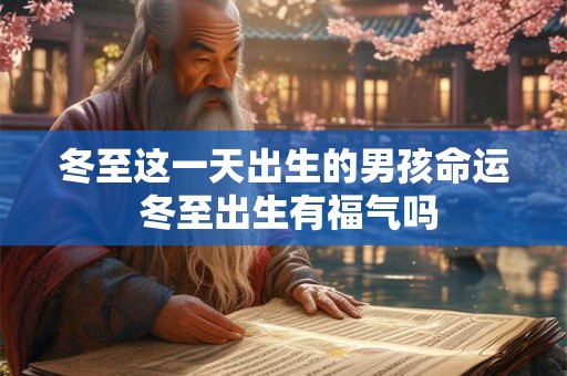冬至这一天出生的男孩命运 冬至出生有福气吗