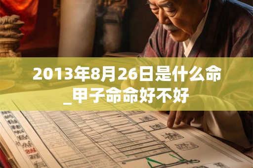 2013年8月26日是什么命_甲子命命好不好