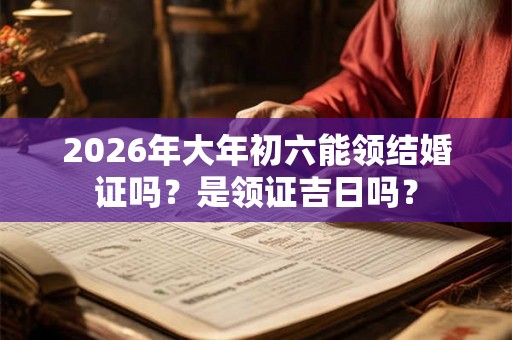 2026年大年初六能领结婚证吗？是领证吉日吗？