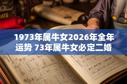 1973年属牛女2026年全年运势 73年属牛女必定二婚吗 1973年属牛女2026年全年运势 73年属牛女必定二婚吗