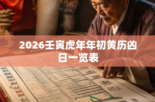 2026壬寅虎年年初黄历凶日一览表