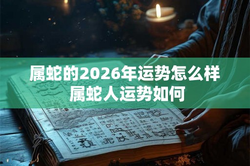 属蛇的2026年运势怎么样 属蛇人运势如何