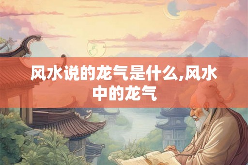 风水说的龙气是什么,风水中的龙气