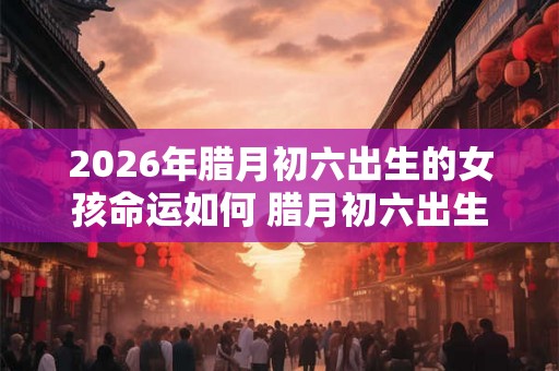 2026年腊月初六出生的女孩命运如何 腊月初六出生的女孩运势 2026年腊月初六出生的女孩命运如何 腊月初六出生的女孩运势