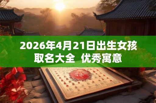 2026年4月21日出生女孩取名大全  优秀寓意