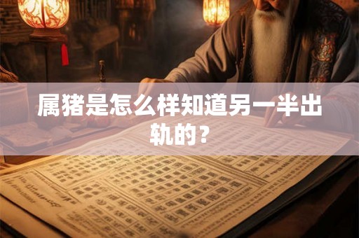属猪是怎么样知道另一半出轨的？