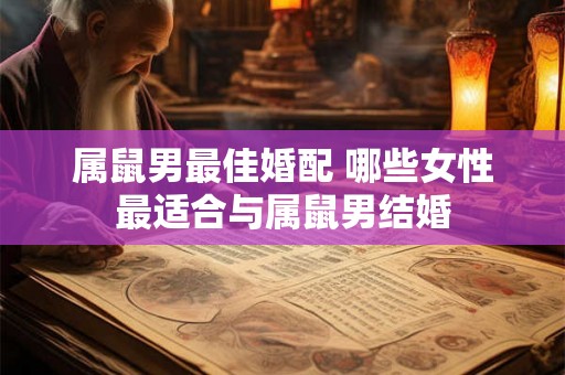 属鼠男最佳婚配 哪些女性最适合与属鼠男结婚