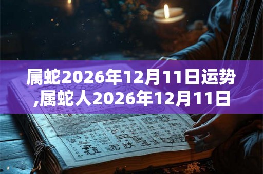 属蛇2026年12月11日运势,属蛇人2026年12月11日财运,生肖蛇2026年12月11日运势