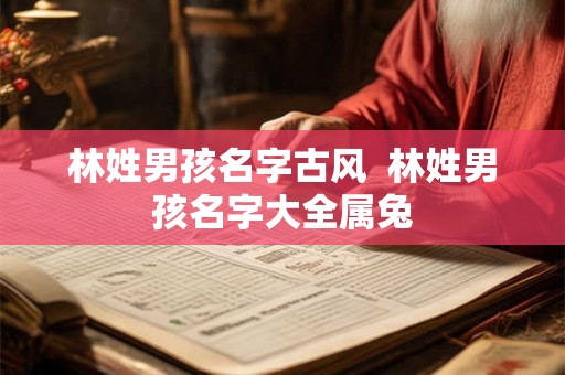 林姓男孩名字古风  林姓男孩名字大全属兔