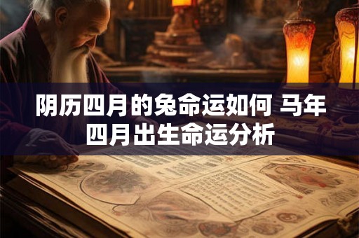 阴历四月的兔命运如何 马年四月出生命运分析 阴历四月的兔命运如何 马年四月出生命运分析