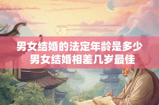 男女结婚的法定年龄是多少  男女结婚相差几岁最佳
