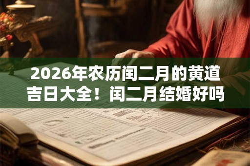 2026年农历闰二月的黄道吉日大全！闰二月结婚好吗