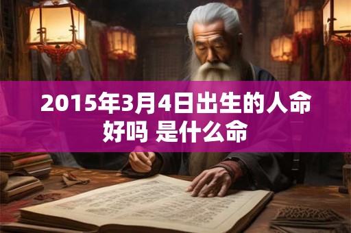 2015年3月4日出生的人命好吗 是什么命