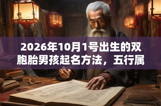 2026年10月1号出生的双胞胎男孩起名方法，五行属什么