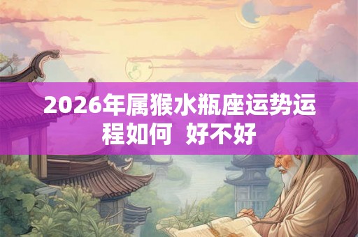 2026年属猴水瓶座运势运程如何 好不好 2026年属猴水瓶座运势运程如何 好不好