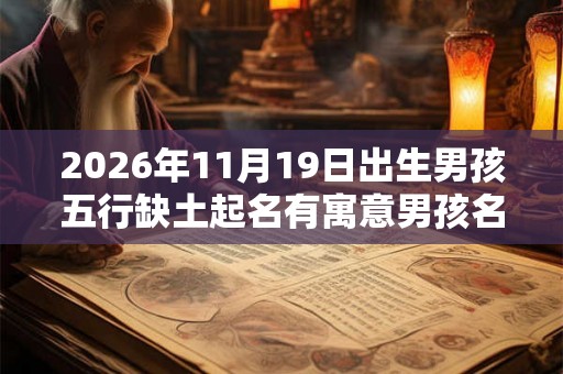 2026年11月19日出生男孩五行缺土起名有寓意男孩名字