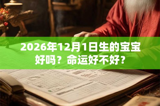 2026年12月1日生的宝宝好吗?命运好不好? 2026年12月1日生的宝宝好吗?命运好不好?
