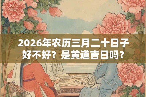 2026年农历三月二十日子好不好？是黄道吉日吗？