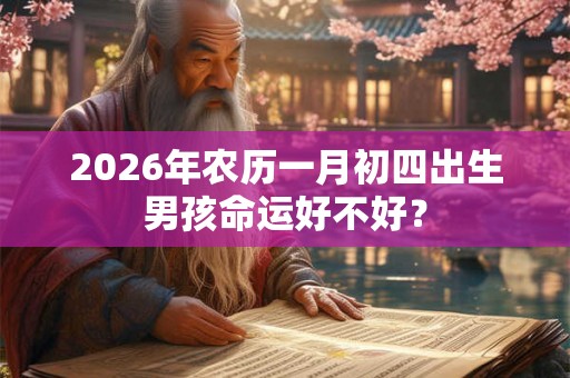 2026年农历一月初四出生男孩命运好不好？