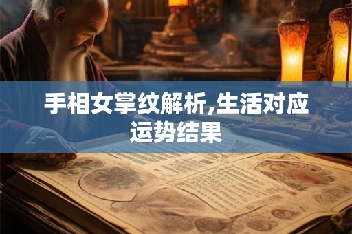 手相女掌纹解析,生活对应运势结果