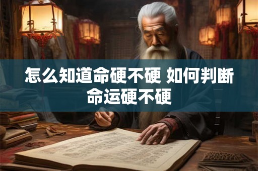 怎么知道命硬不硬 如何判断命运硬不硬