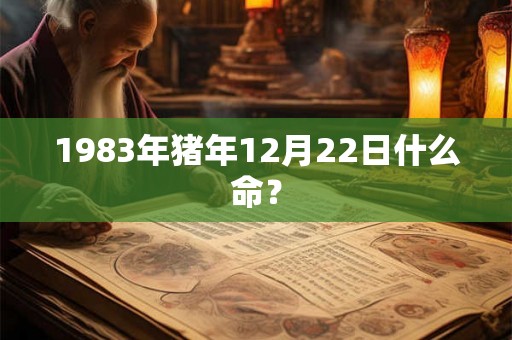 1983年猪年12月22日什么命？