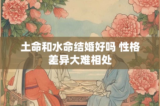 土命和水命结婚好吗 性格差异大难相处