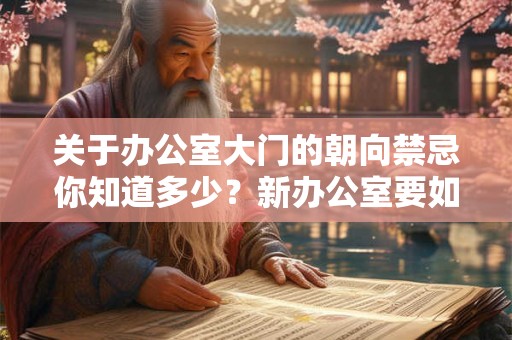 关于办公室大门的朝向禁忌你知道多少？新办公室要如何挑选？