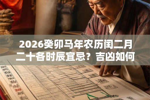 2026癸卯马年农历闰二月二十各时辰宜忌？吉凶如何？