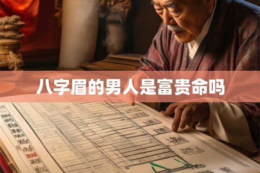 八字眉的男人是富贵命吗