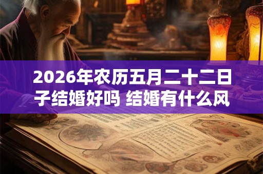 2026年农历五月二十二日子结婚好吗 结婚有什么风俗习惯