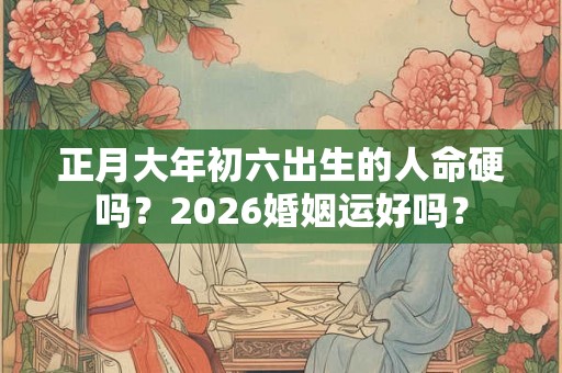正月大年初六出生的人命硬吗？2026婚姻运好吗？