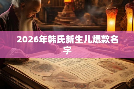 2026年韩氏新生儿爆款名字 2026年韩氏新生儿爆款名字